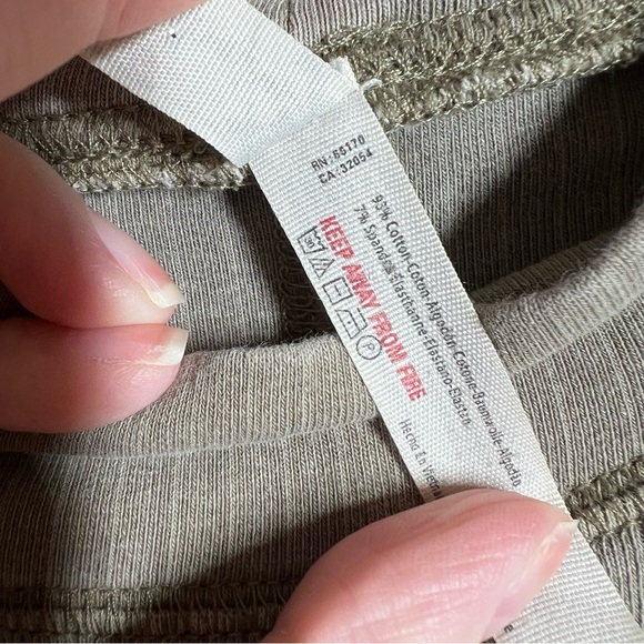 Free People Intimately Grey Green Ribbed The Rickie Mock Neck Top - Picture 4 of 5